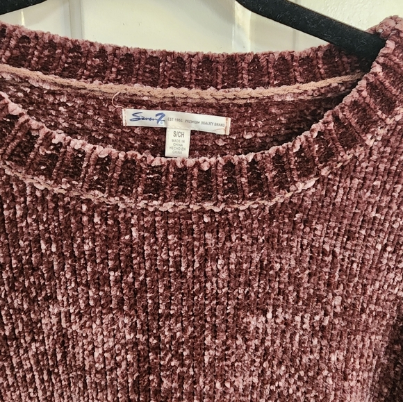 7 For All Man Kind Maroon Chenille Like Sweater Size Sm - Picture 4 of 7